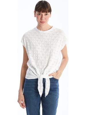 Lc Waikiki Yeni Sezon Bisiklet Yaka Nakışlı Kadın Bluz