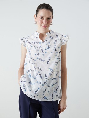 Lc Waikiki Yeni Sezon Kaçık Yaka Çiçekli Bluz