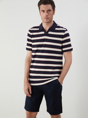 Lc Waikiki Yeni Sezon Polo Yaka Çizgili Erkek Tişört