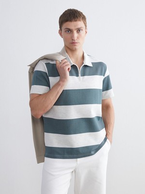 Lc Waikiki Yeni Sezon Polo Yaka Çizgili Erkek Tişört