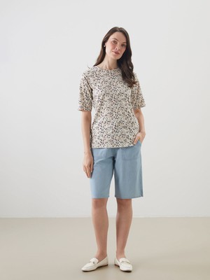 Lc Waikiki Yeni Sezon Beli Lastikli Kadın Jean Şortolon