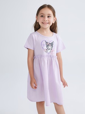 Lc Waikiki Yeni Sezon Kuromi Baskılı Kız Çocuk Penye Elbise