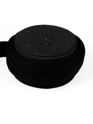 Sarıkhane Namaz Sarığı - Siyah Kumaş - Siyah Takke - Çapraz Sarım - Nâli Şerif - 7 Metre (Züabeli)