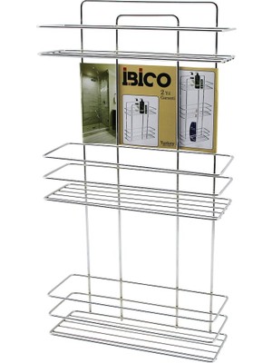 Lowell Home Ieg 3 Katlı - Dikdörtgen   Krom   Metal  Banyo Köşelik - Duşkabin Raf - Şampuanlık (4887) Lw