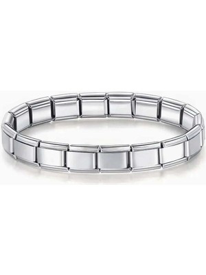 Cadde Dükkanı Erkek Bileklik Çelik Lastikli Silver