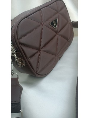 Hegef Shoes Kadın Bej Iki Bölmeli Kapitone Model Ayarlanabilir Askılı Çapraz Çanta