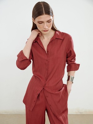 Lc Waikiki Yeni Sezon Keten Karışımlı Kadın Gömlek Tunik