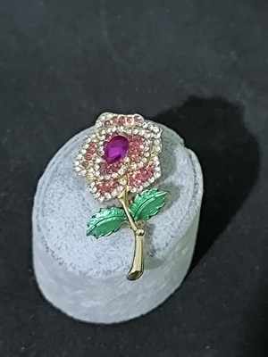 Vulwox Pembe Gül Broş