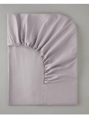 English Home Novella Premium Pamuk Dokulu King Size Lastikli Çarşaf 180x200 cm Lila