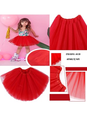 NW NessiWorld Kırmızı Renk Tütü Etek Çocuk Bebek Boy