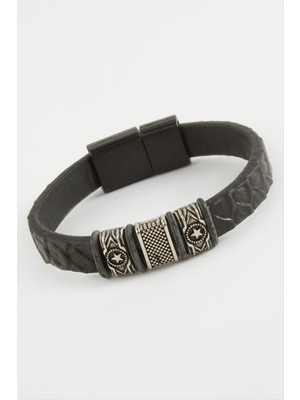 Lowell Home Ieg Yıldız Kaliteli Mıknatıslı Suni Deri Bileklik LWLBJT-RSIEG327