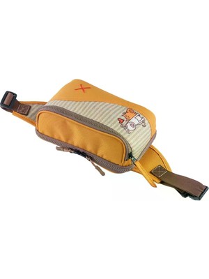 Pisikopat Sanatsal Kedi & Köpek Desenli Canvas Unisex Bel & Göğüs Çantası