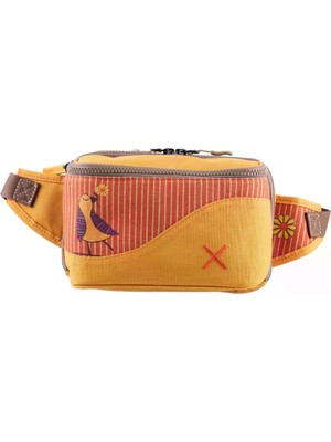 Pisikopat Kuş Desenli  Sanatsal Kanvas Unisex Göğüs & Bel Çantası