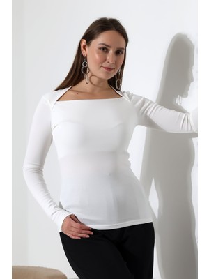 Modaplaza Kadın Üçgen Yaka Bluz 22200