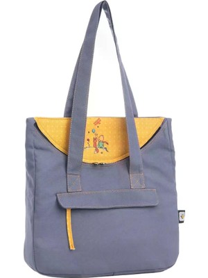 Pisikopat Küçük Prens Desenli Sanatsal Kanvas Omuz Çantası