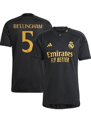 Real Madrid 2023/24 Yeni Sezon Jude Bellingham Siyah Alternatif Forması (Third Shirt)