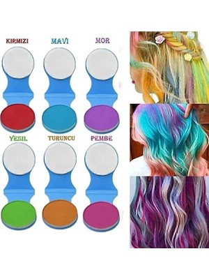 6'lı Geçici Saç Tebeşiri Seti