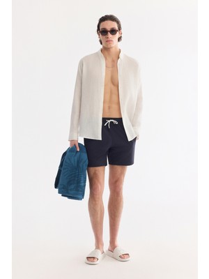 AVVA Erkek Lacivert Basic Relaxed Fit Deniz Şortu A61Y3800