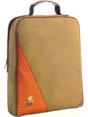 Pisikopat Modern Minimal Tasarımlı Küçük Prens Desenli Sanatsal Panelli Canvas Laptop & Sırt Çantası