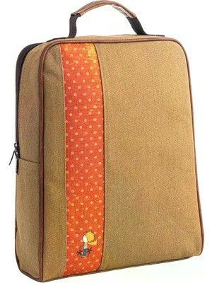 Pisikopat Modern Minimal Tasarımlı Küçük Prens Desenli Sanatsal Panelli Canvas Laptop & Sırt Çantası