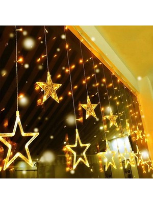 Ankaverse Kumandalı Yıldız Figürlü 12 Sarkıtlı 120 LED Uzaktan Kumandalı Dekor Işık - Masaüstü ve Ortam Aydınlatması
