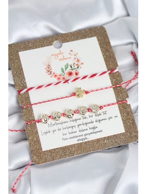 Butik Mey Ithalat® Marteniçka Bileklik 3'lü Yonca Model