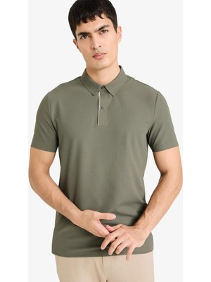 DeFacto Esnek Kırışmaz Slim Fit Polo Tişört F9896AX26SP