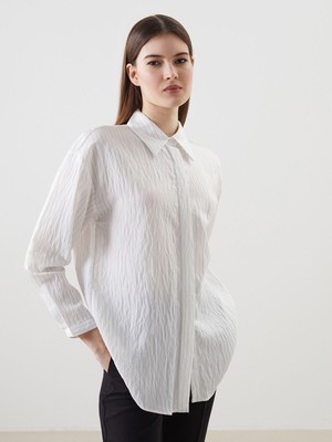 Lc Waikiki Yeni Sezon Çizgili Oversize Kadın Gömlek Tunik