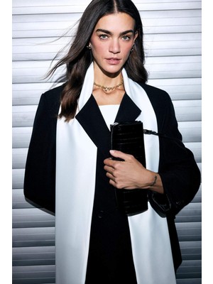 DeFacto Fularlı Blazer Ceket H2468AX26SP