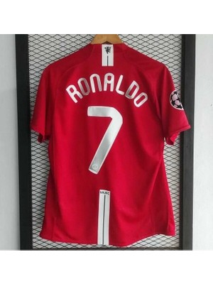 M.unitedd 2008 Moskova Şampiyonlar Ligi Finali Cristiano Ronaldo Forması (Kısakol)