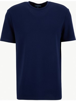 Discovery Expedition D6SM-TST3804 Lacivert Bisiklet Yaka Rahat Düz Erkek T-Shirt