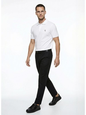 Fabrika Normal Bel Normal Paça Siyah Erkek Chino Pantolon F6SM-PNT 2501