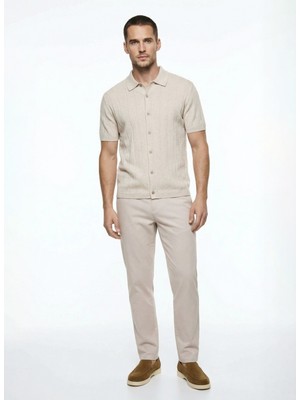 Fabrika Normal Bel Normal Paça Taş Erkek Chino Pantolon F6SM-PNT 2501