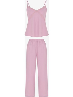 Penti Pembe Petal Pamuklu Pantolon Pijama Takımı