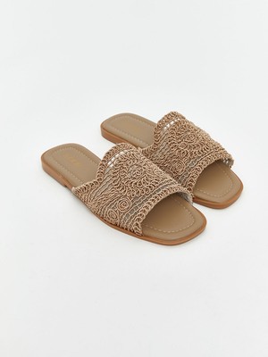 Lc Waikiki Yeni Sezon Örgülü Tek Bantlı Kadın Terlik