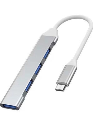 Mey İthalat Type-C USB Çoklayıcı Hub | 1x USB 3.0 + 3x USB 2.0 | Yüksek Hızlı Dönüştürücü Adaptö