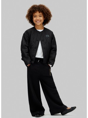 Calvin Klein Bol Paça Siyah Kız Çocuk Eşofman Altı IG0IG03097BEH