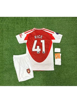 SporZ Arsenal 2025-26 Yeni Sezon Declan Rice Iç Saha Çocuk Forması 4lü Set