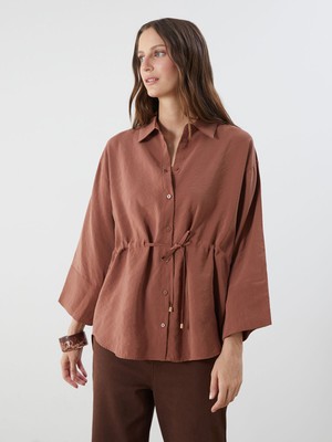 Lc Waikiki Yeni Sezon Oversize Modal Karışımlı Kadın Gömlek