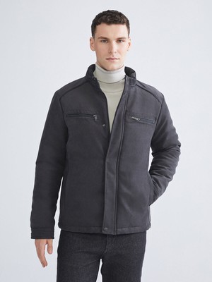 Lc Waikiki Yeni Sezon Standart Kalıp Dik Yaka Süet Erkek Mont