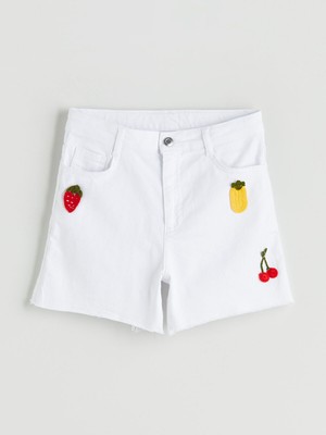 Lc Waikiki Yeni Sezon Nakışlı Kız Çocuk Şort