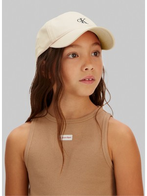 Calvin Klein Ekru Kız Çocuk Şapka IU0IU00150PGB
