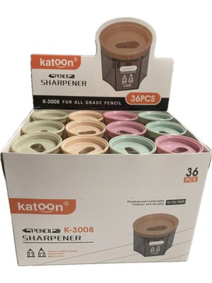 Kitabevimden Bafix Katoon Kalemtraş Çiftli Hazneli K-3008-36-PKT