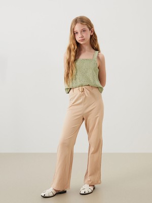 Lc Waikiki Yeni Sezon Beli Lastikli Kız Çocuk Pantolon