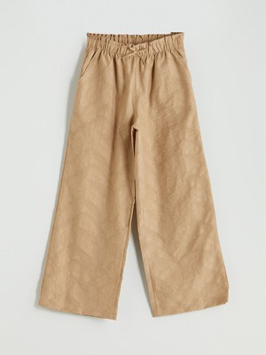 Lc Waikiki Yeni Sezon Beli Lastikli Wideleg Kız Çocuk Pantolon