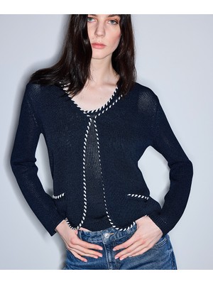 İpekyol Kontrast Biyeli Triko Hırka  IS1260050018015