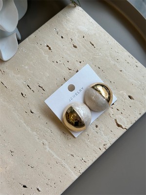 Flamex Top Küpe - Krem