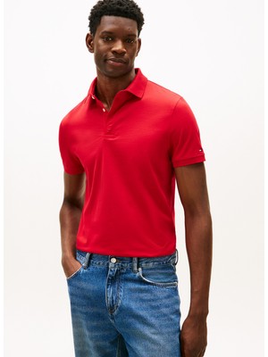 Tommy Hilfiger Kırmızı Erkek Polo T-Shirt MW0MW41611XLD_HIDDEN Placket Detaıl
