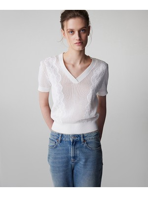 İpekyol Nakışlı Ajurlu Triko IS1260050082018