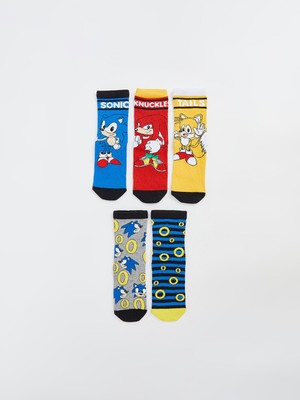 Lc Waikiki Yeni Sezon Sonic Desenli Erkek Çocuk Soket Çorap 5'li